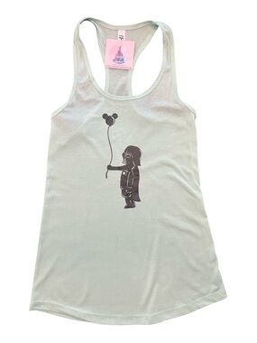 Boutique custom mint racerback tank Disney Darth Vader W Mickey balloon NWT XS